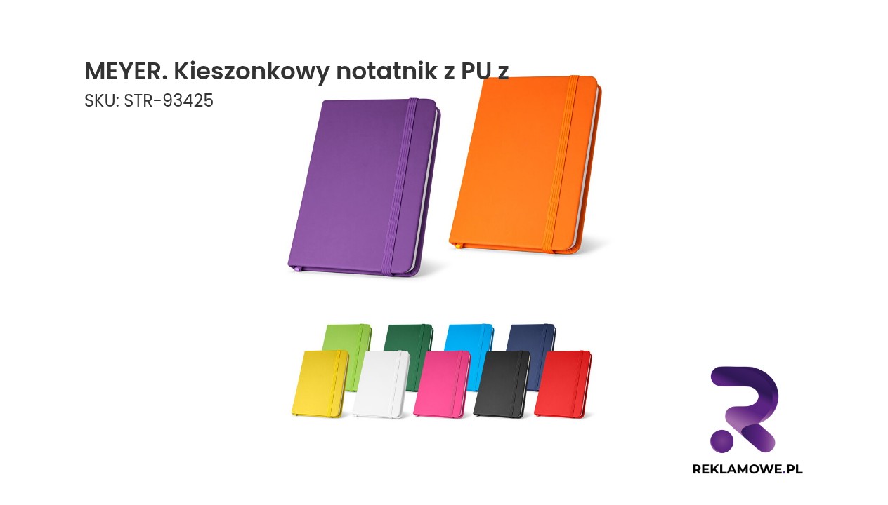 MEYER. Kieszonkowy notatnik z PU z czystymi stronami Notatnik kieszonkowy MEYER z PU