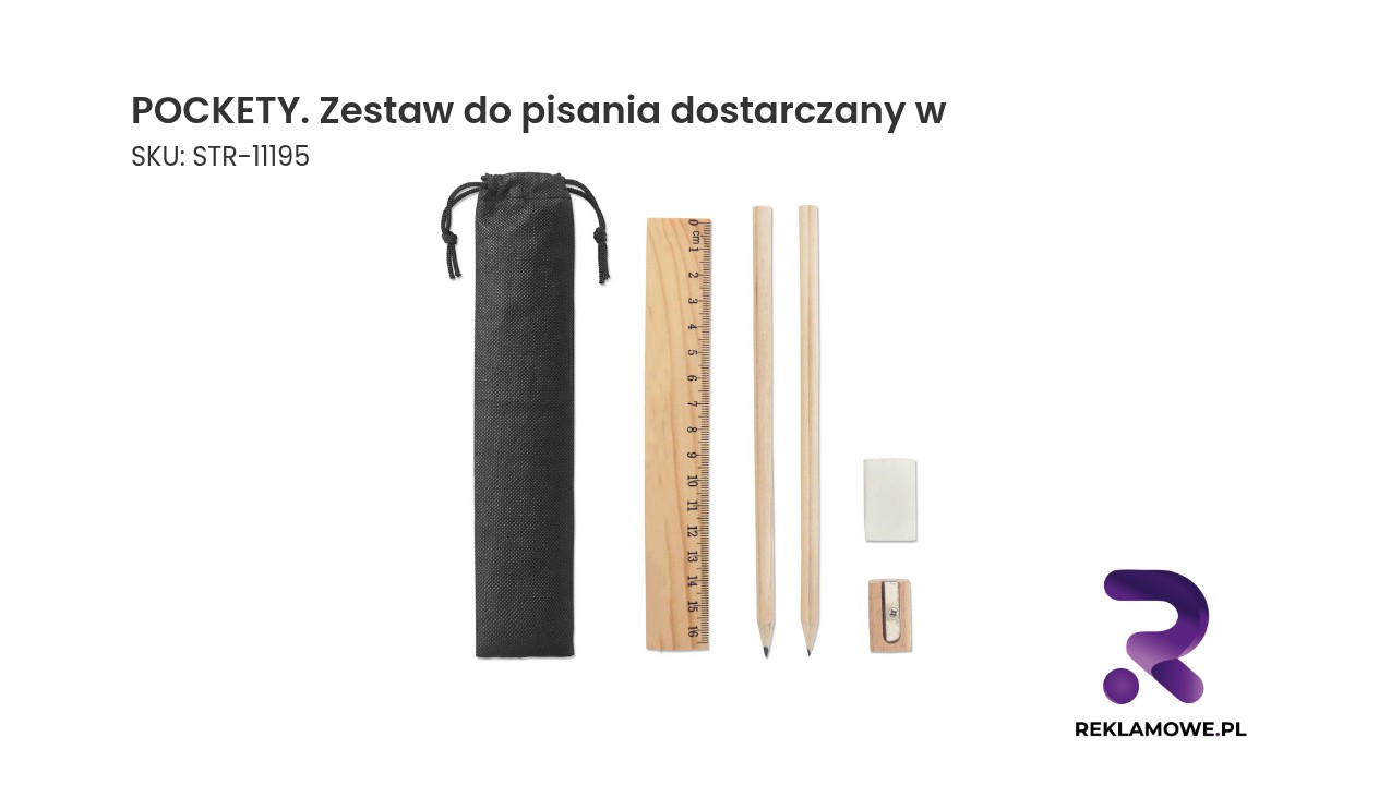 POCKETY. Zestaw do pisania dostarczany w etui z włókniny POCKETY zestaw do pisania dostarczany w etui – praktyczny komplet piśmienniczy